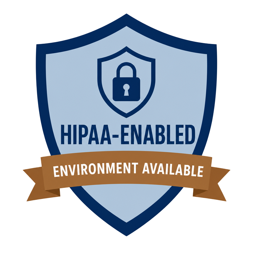 HIPAA-enabled environment available